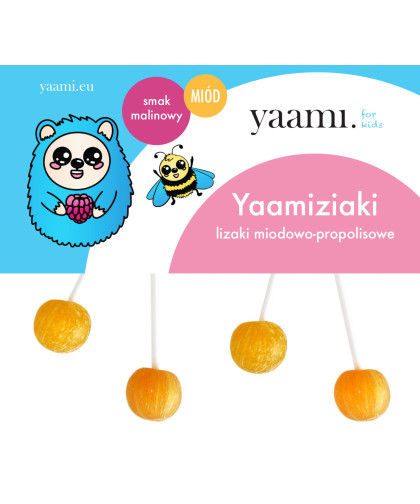 Yaamiziaki - lizaki, propolis z maliną 3+ Yaami for Kids