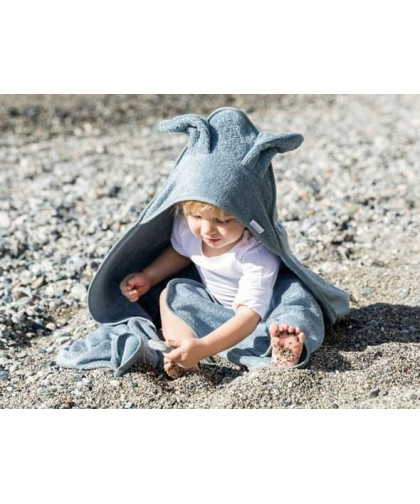 Ręcznik bambusowy z kapturkiem Niebieski 100x100cm BAMBOOM