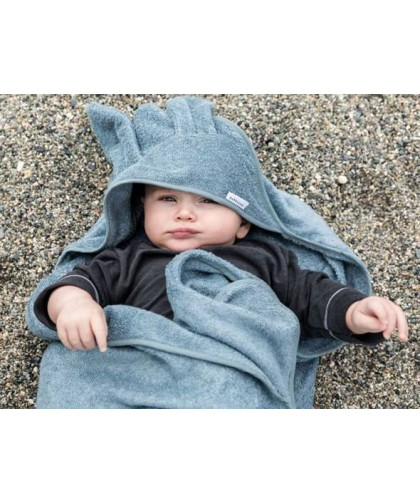 Ręcznik bambusowy z kapturkiem Niebieski 100x100cm BAMBOOM