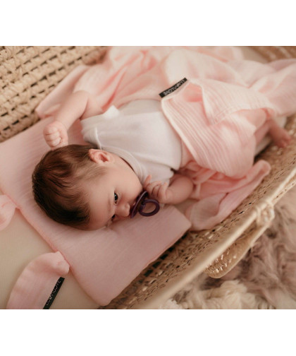 Otulacz muślinowy 100x100 Różowy Kwarc Lullalove