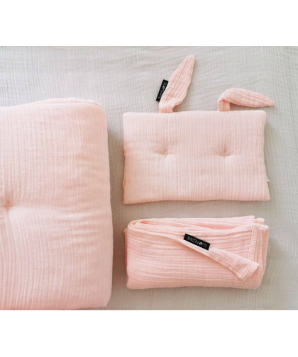 Otulacz muślinowy 100x100 Różowy Kwarc Lullalove