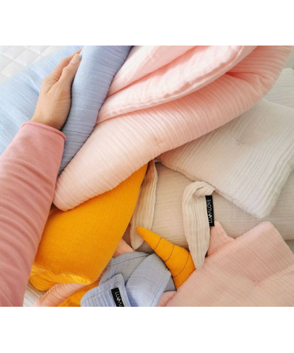 Otulacz muślinowy 100x100 Różowy Kwarc Lullalove