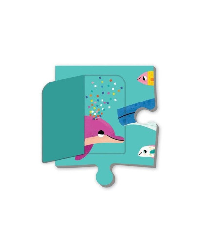 Puzzle z okienkami Przyjęcie w oceanie 12el 2+ Mudpuppy