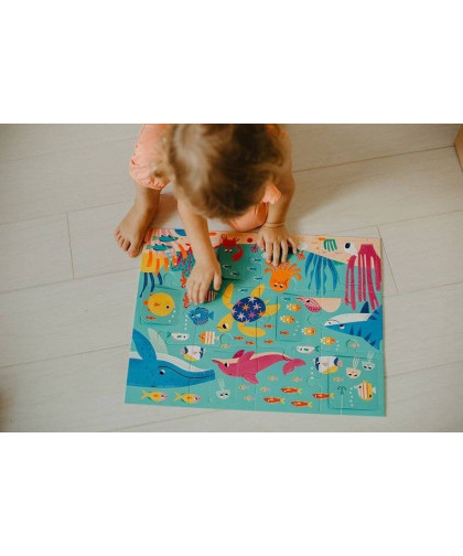 Puzzle z okienkami Przyjęcie w oceanie 12el 2+ Mudpuppy