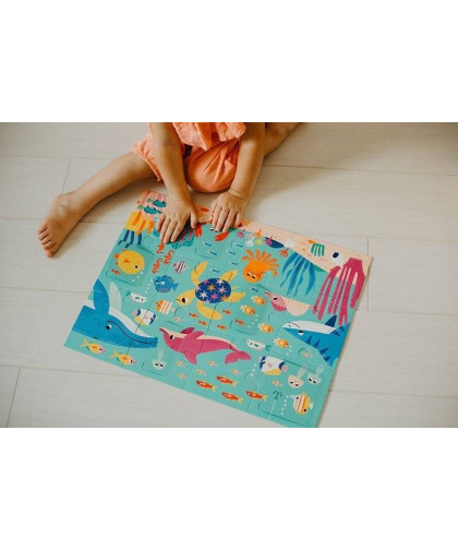 Puzzle z okienkami Przyjęcie w oceanie 12el 2+ Mudpuppy