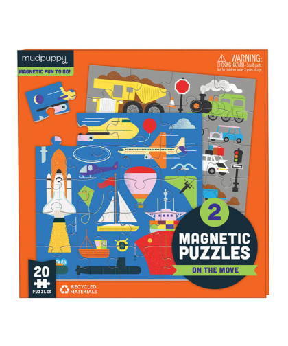 Puzzle magnetyczne 2w1 Środki transportu 4+ Mudpuppy
