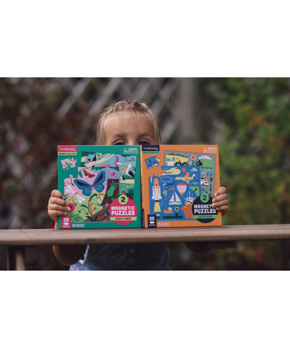 Puzzle magnetyczne 2w1 Środki transportu 4+ Mudpuppy