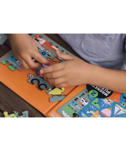 Puzzle magnetyczne 2w1 Środki transportu 4+ Mudpuppy