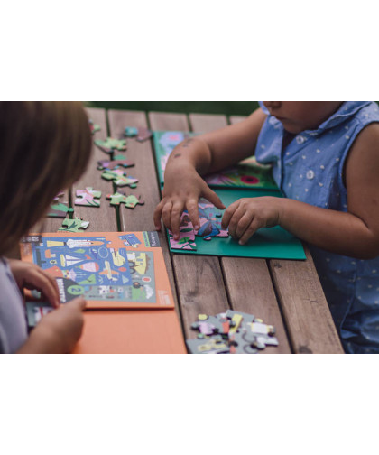 Puzzle magnetyczne 2w1 Środki transportu 4+ Mudpuppy