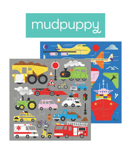 Puzzle magnetyczne 2w1 Środki transportu 4+ Mudpuppy