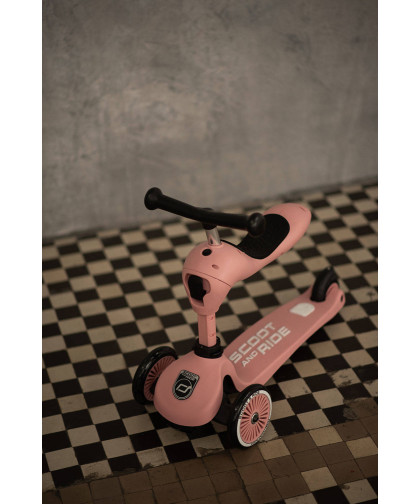 Scootandride Highwaykick 1 2w1 Jeździk i Hulajnoga Rose