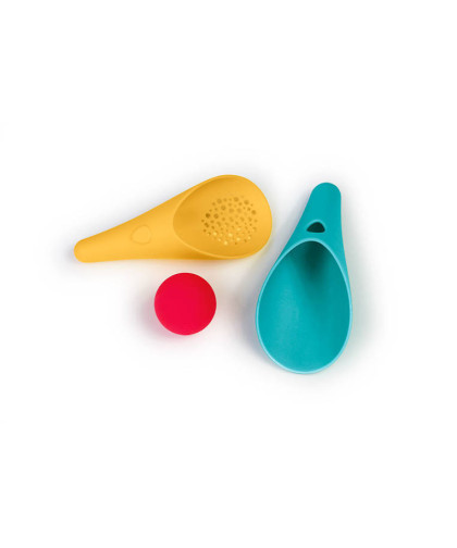 Zestaw 2 łopatek wielofunkcyjnych z piłeczką Cuppi Banana Blue QUUT