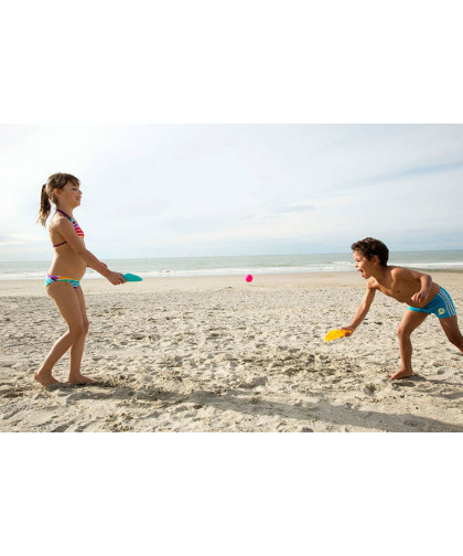 Zestaw 2 łopatek wielofunkcyjnych z piłeczką Cuppi Banana Blue QUUT