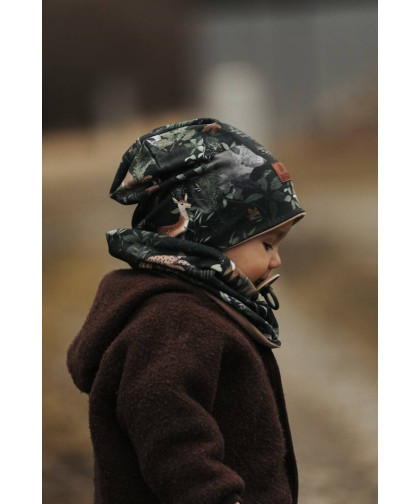 Komplet czapka z kominem — Woodland Makaszka