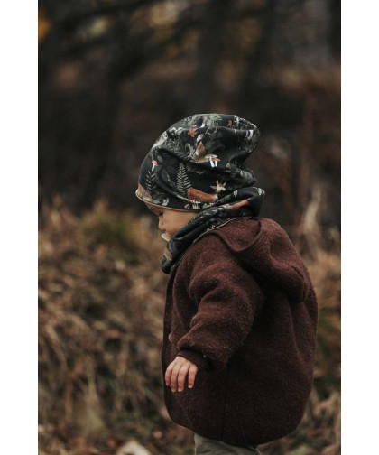 Komplet czapka z kominem — Woodland Makaszka