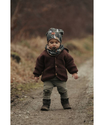 Komplet czapka z kominem — Woodland Makaszka