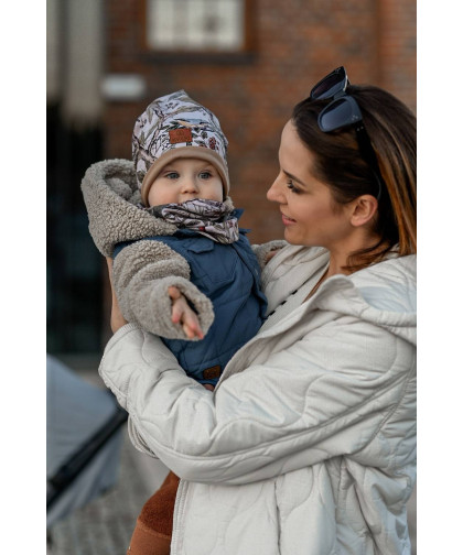 Komplet czapka z kominem — Woodland Makaszka