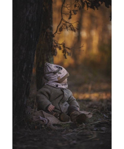 Komplet czapka z kominem — Woodland Makaszka