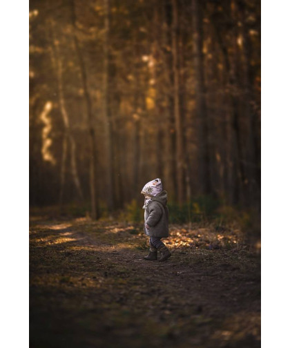 Komplet czapka z kominem — Woodland Makaszka