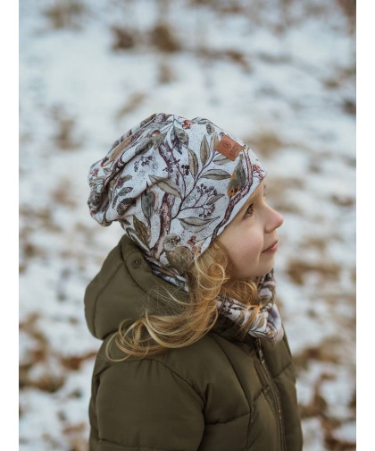 Komplet czapka z kominem — Woodland Makaszka