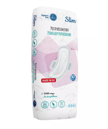 Podkłady/podpaski poporodowe SLIM 10 szt. Akuku