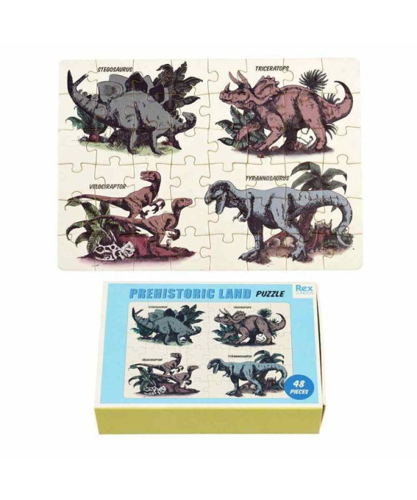 Mini Puzzle 48 elementów, Dinozaury, Rex London