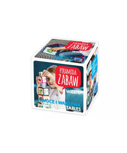 Piramida zabaw edukacyjna wieża klocki Montessori — Owoce i Warzywa