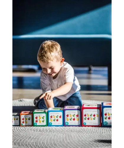 Piramida zabaw edukacyjna wieża klocki Montessori — Owoce i Warzywa