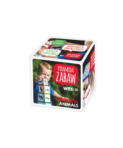 Piramida zabaw edukacyjna wieża klocki Montessori — Zwierzęta