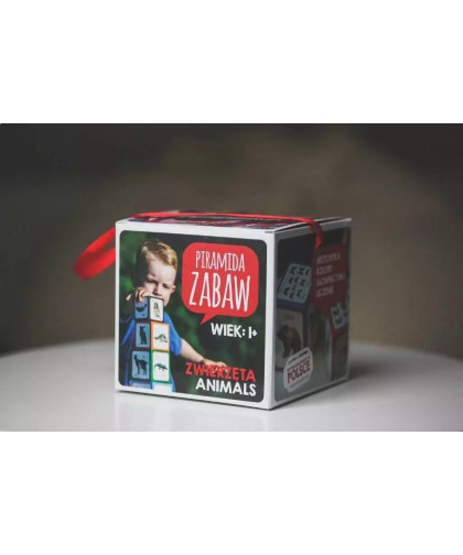 Piramida zabaw edukacyjna wieża klocki Montessori — Zwierzęta