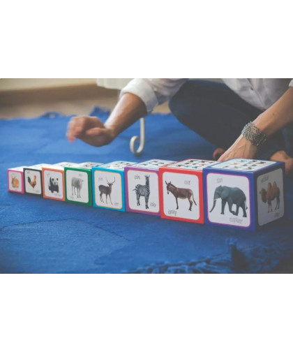 Piramida zabaw edukacyjna wieża klocki Montessori — Zwierzęta