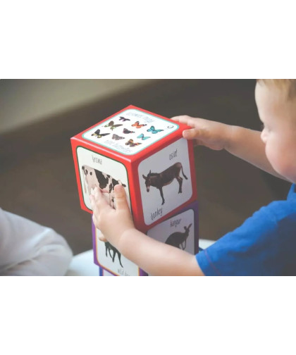 Piramida zabaw edukacyjna wieża klocki Montessori — Zwierzęta