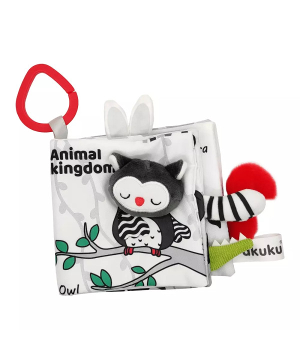 Książeczka sensoryczna z piszczkiem Królestwo zwierząt Akuku