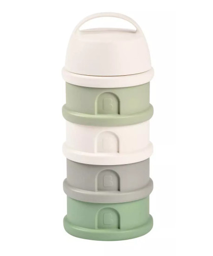 Pojemniki na mleko w proszku 4-kom cotton white/sage green Beaba
