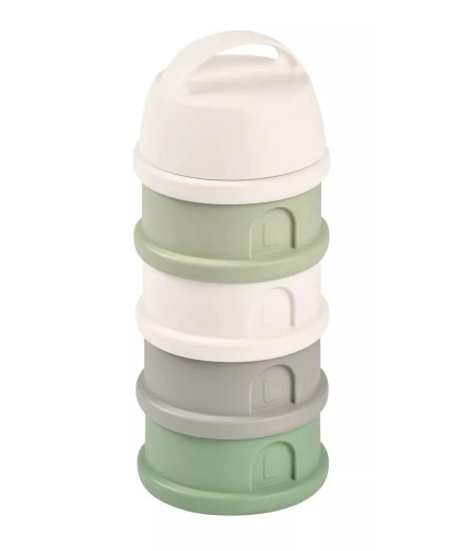 Pojemniki na mleko w proszku 4-kom cotton white/sage green Beaba