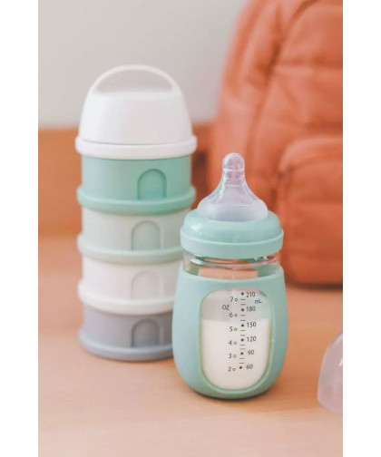 Pojemniki na mleko w proszku 4-kom cotton white/sage green Beaba