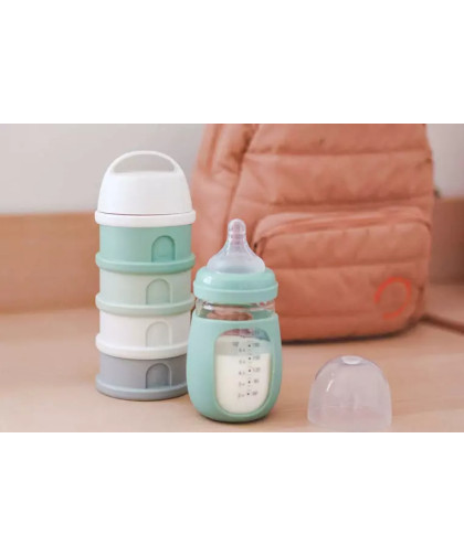 Pojemniki na mleko w proszku 4-kom cotton white/sage green Beaba