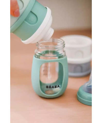 Pojemniki na mleko w proszku 4-kom cotton white/sage green Beaba