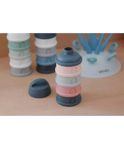 Pojemniki na mleko w proszku 4-kom cotton white/sage green Beaba