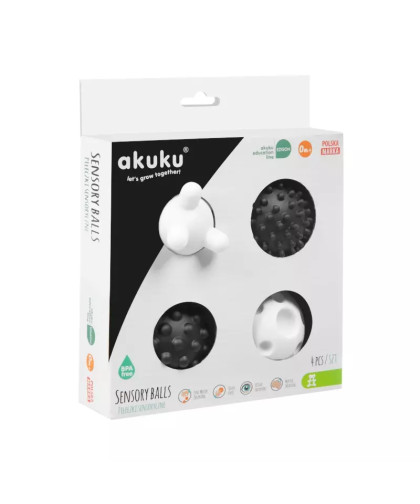 Piłeczki sensoryczne, Sensory, Czarno-Białe, Akuku