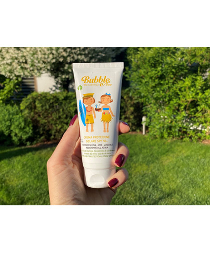 Organiczny krem przeciwsłoneczny dla dzieci SPF 50 0m+ BUBBLE&CO