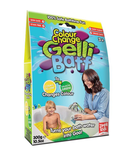 Magiczny proszek do kąpieli, Gelli Baff Colour Change, kosmiczny żółty, 3+, Zimpli Kids