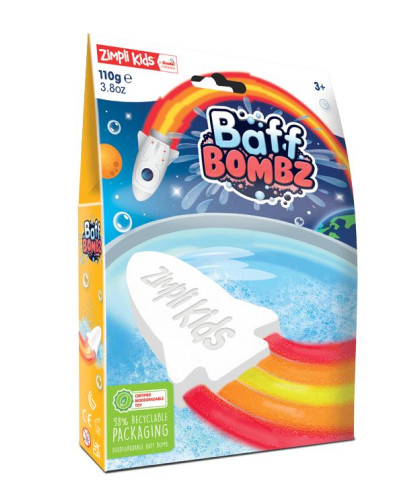 Rakieta do kąpieli zmieniająca kolor wody, Rainbow Baff Bombz, 3+, Zimpli Kids