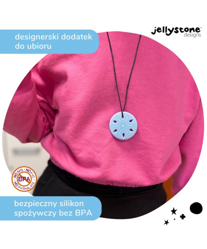 Gryzak terapeutyczny, płatek śniegu, błękit, Jellystone Designs