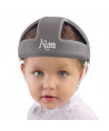 Kask ochronny do nauki chodzenia, szary, KioKids