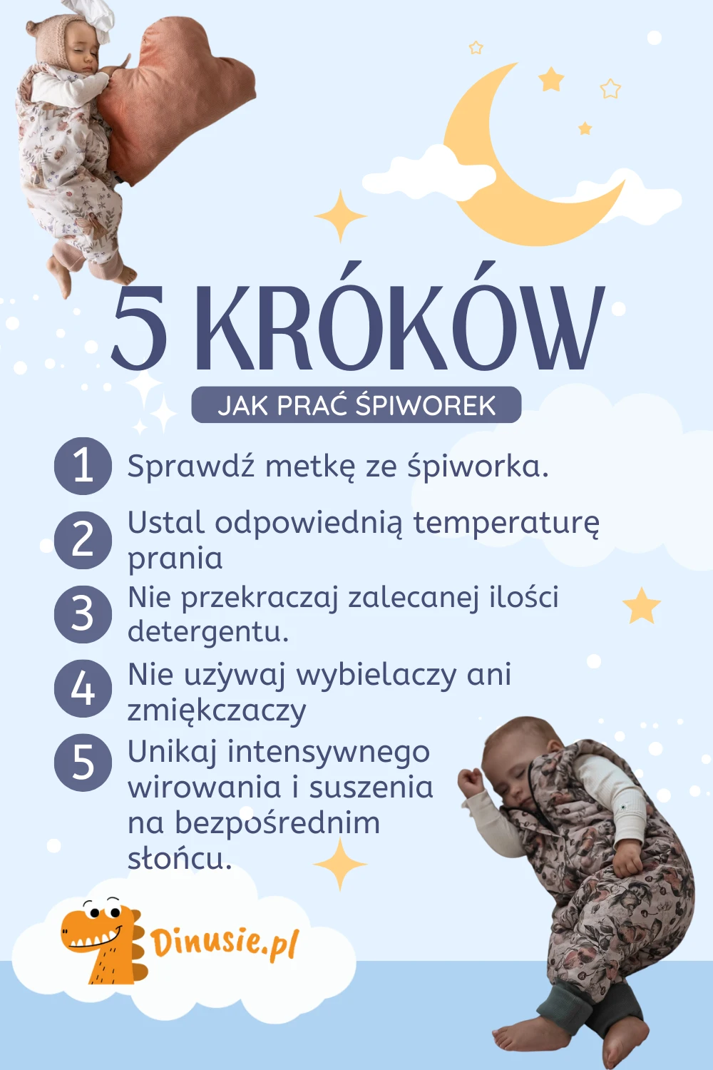 jak prać śpiworek do spania dla niemowląt