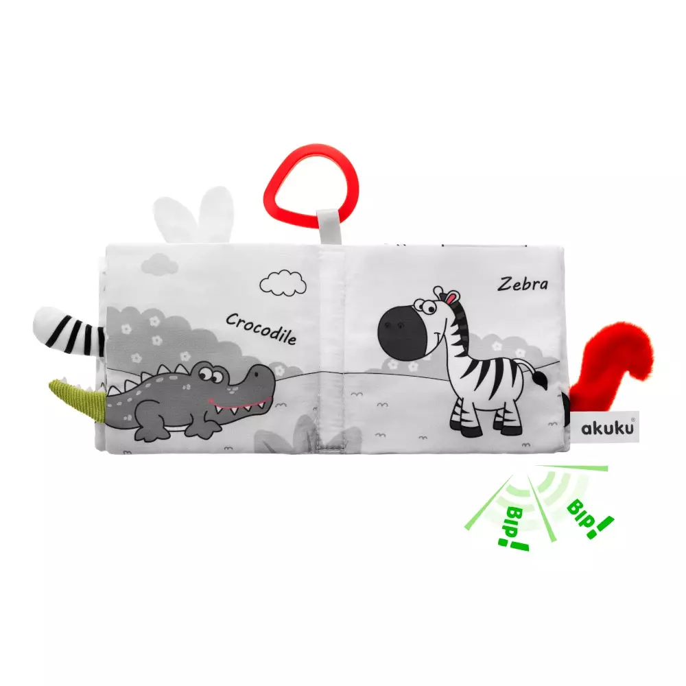 ksiązeczka sensoryczna z piszczkiem akuku