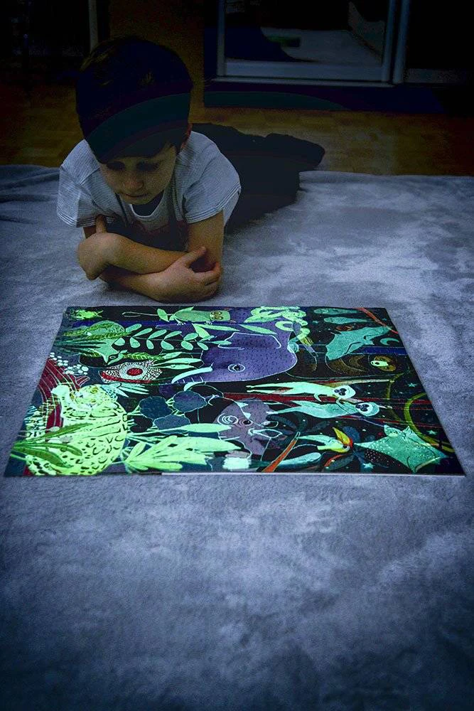 Puzzle rodzinne świecące w ciemności Ocean Mudpuppy